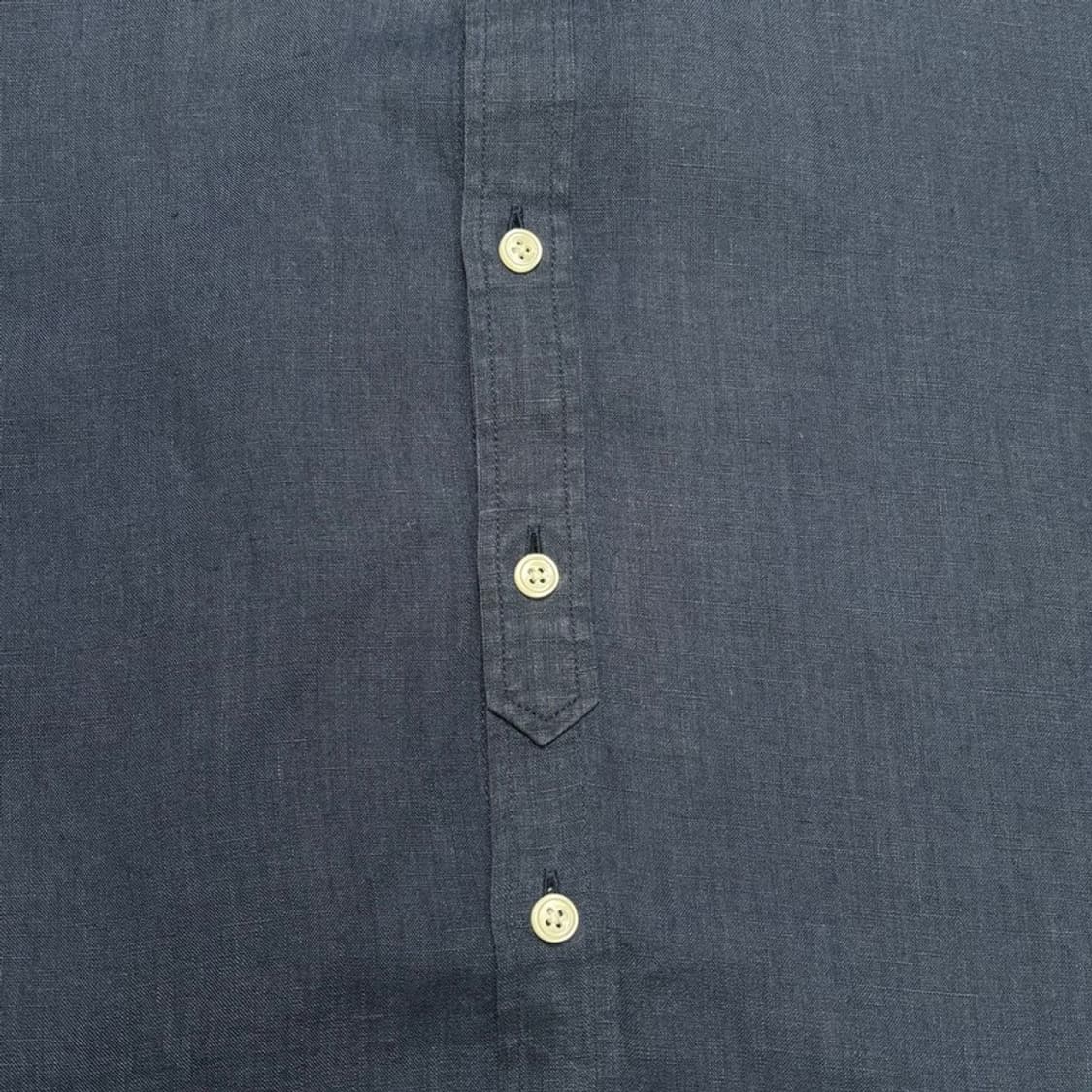 LACOSTE 헨리넥 린넨 셔츠 네이비 40 상품이미지5