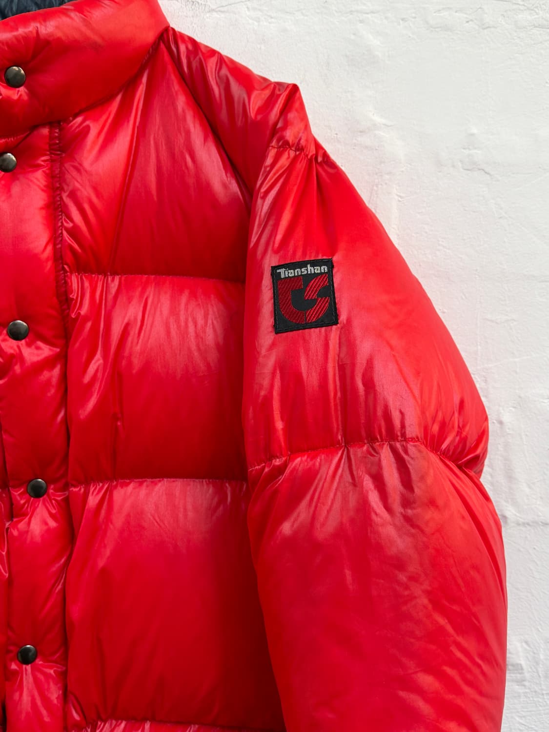 Tianshan 나일론 덕다운 패딩 레드 M 상품이미지4