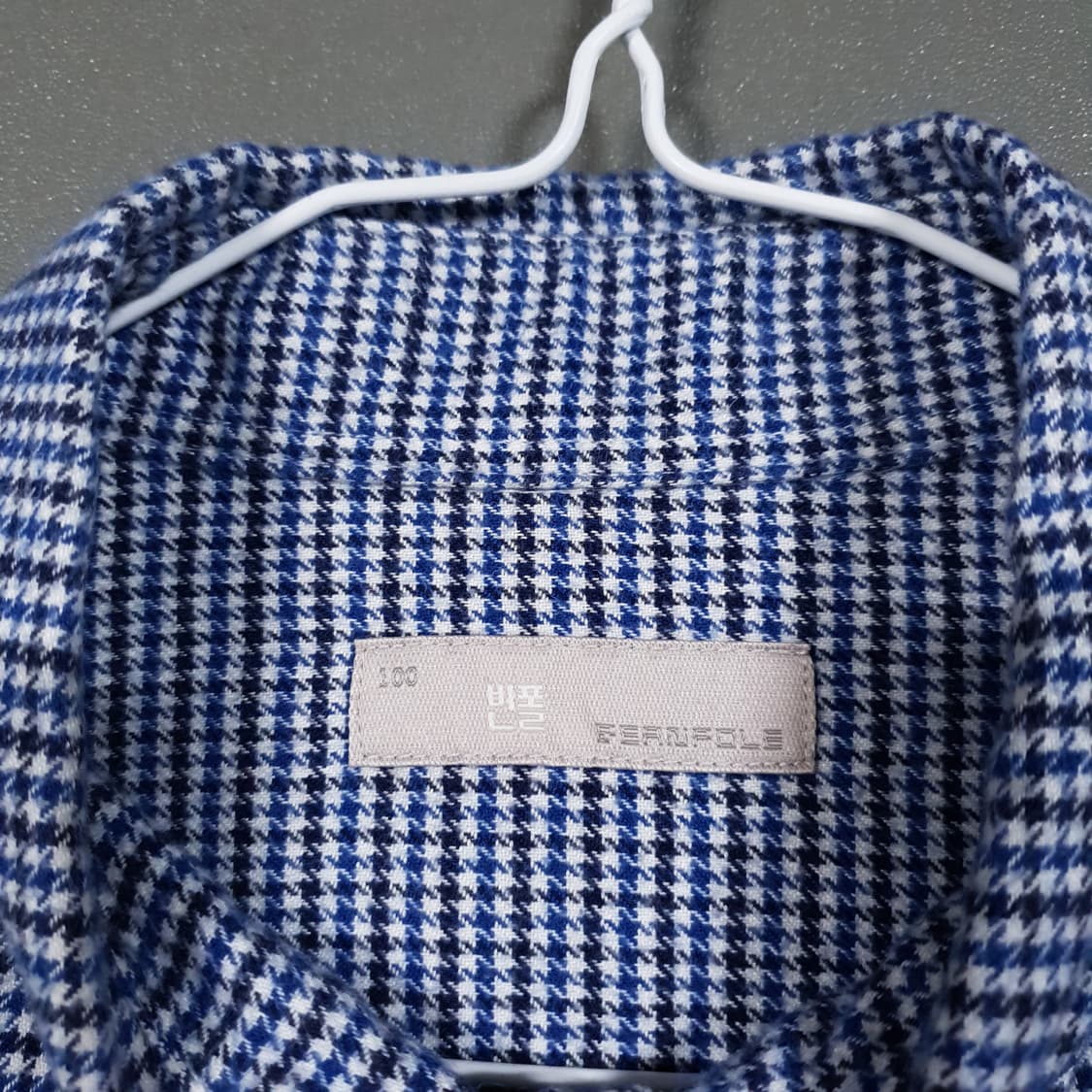 L) 빈폴 신형 20fw 2도 하운드투스 셔츠 버튼다운 나노체크 남방 상품이미지6