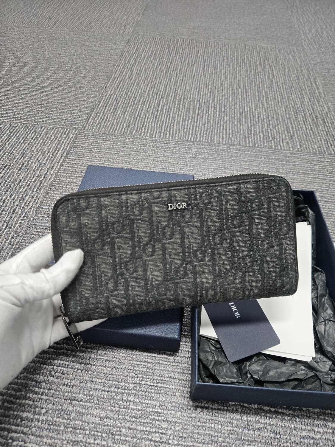 [특가][정품] 디올 오블리크 지퍼 장지갑 상품이미지1