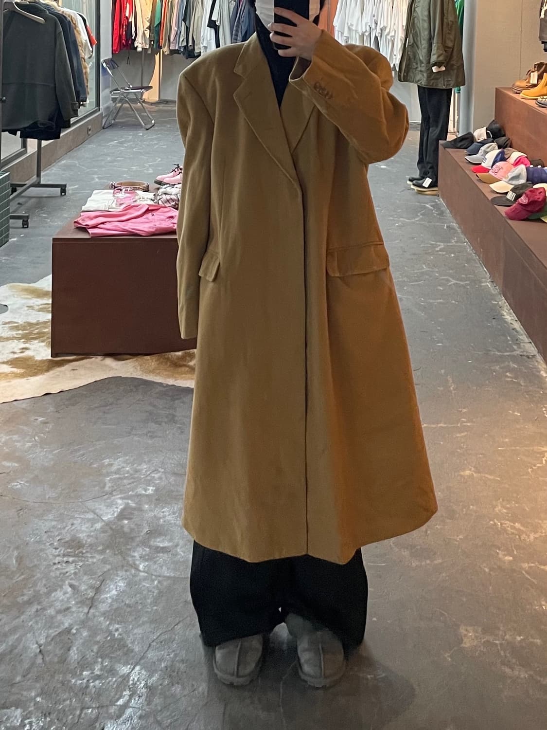 버버리 울100% 카멜 코트 H1918 상품이미지1