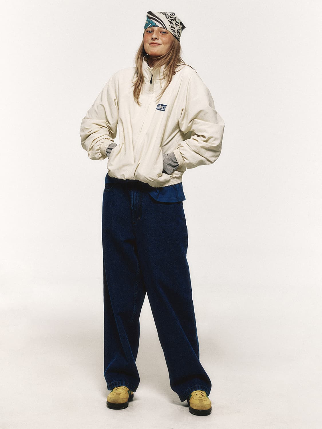 테켓 윈드브레이커 GO OUT ZIP-UP JACKET-IVORY 상품이미지1