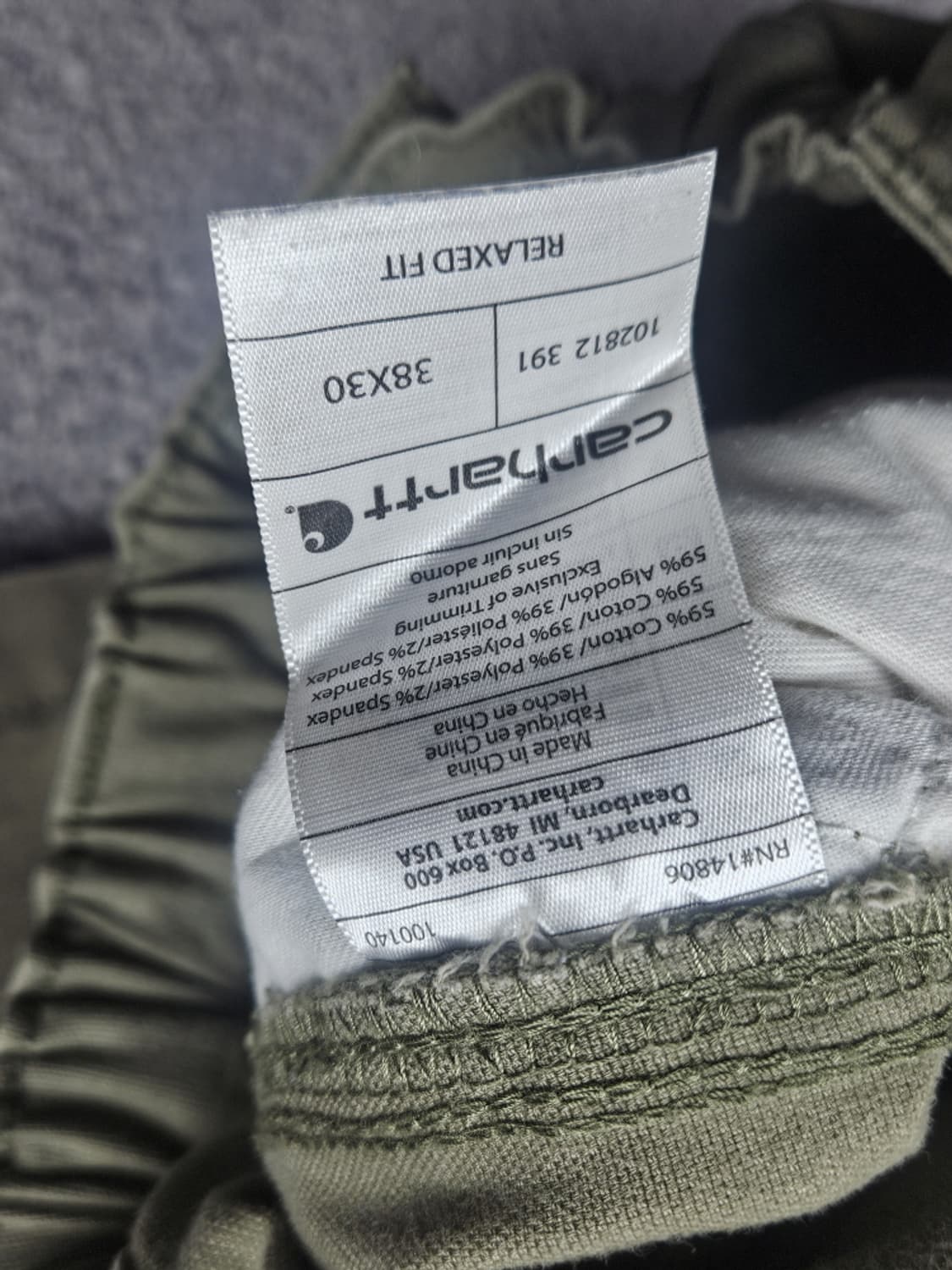 칼하트 밴딩 커스텀 카펜터 워크 팬츠 ( 38X30 ) / 10639 상품이미지7