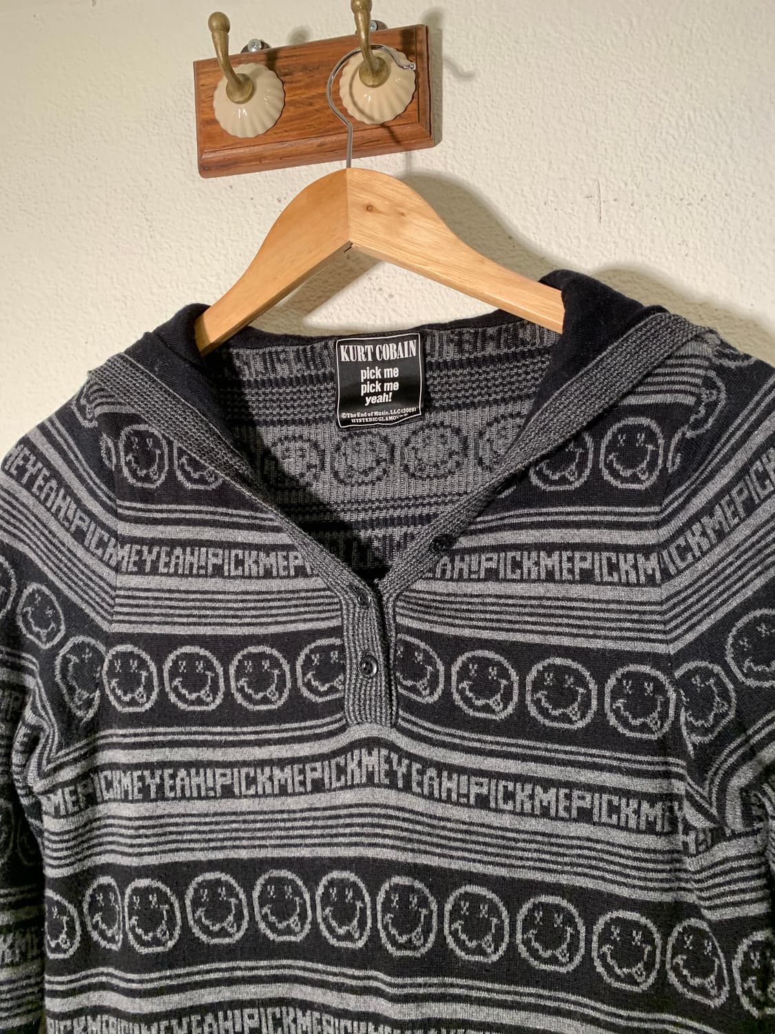 히스테릭글래머 너바나 커트코베인 픽미 스트라이프 후드티 상품이미지3