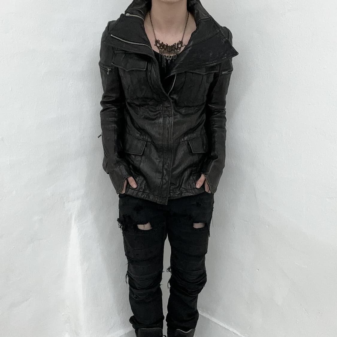 Bajra 00’s archive high neck leather 상품이미지9