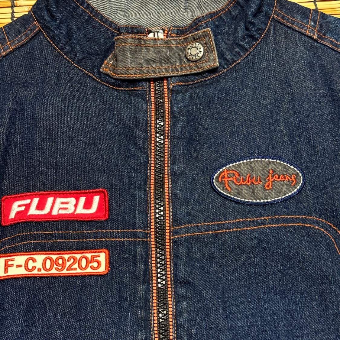 FUBU 후부 올드스쿨 데님 레이싱 자켓 L 상품이미지4
