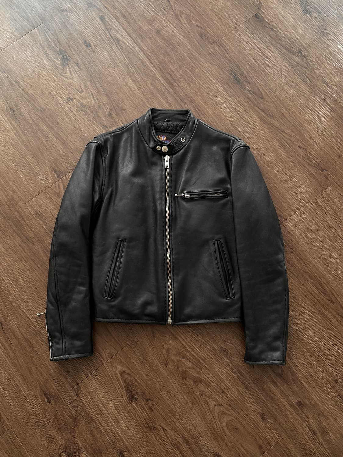 Blue Cross 카우 하이드 레더 바이커 자켓 상품이미지7