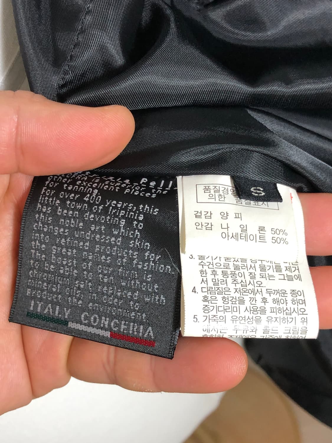 빈티지 블랙 이탈리안 리얼 레더 양가죽 자켓 블레이저 상품이미지5