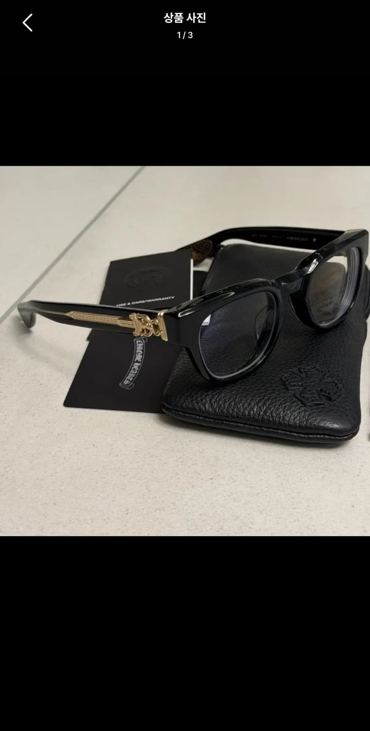 크롬하츠안경 컨볼루티드 블랙/골드 상품이미지1