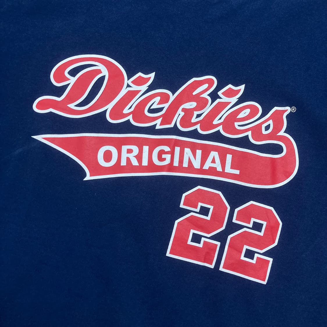 디키즈 y2k 스펠아웃 빅로고 네이비 반팔티 상품이미지2