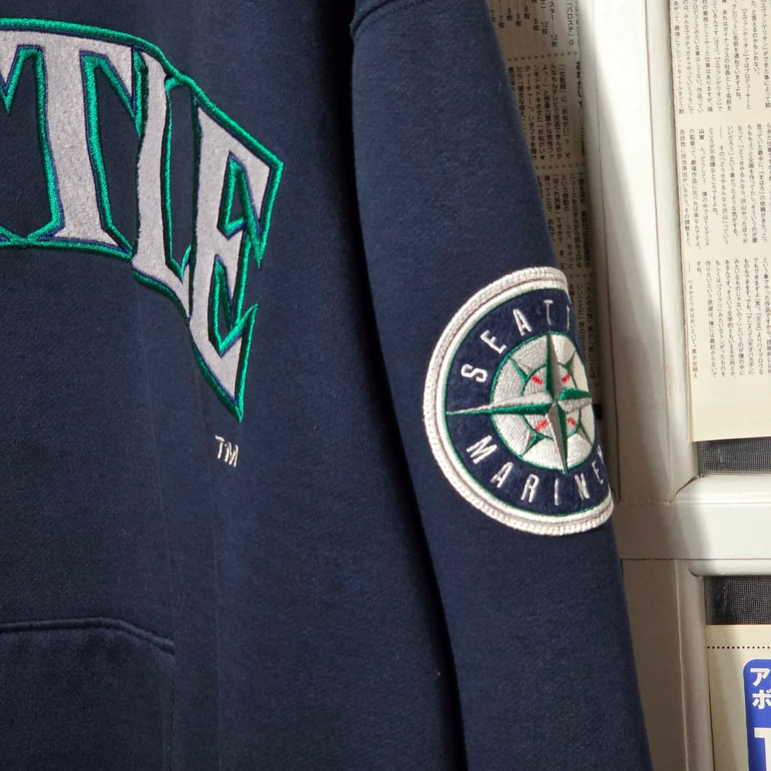 JPN 엠엘비 네이비 시애틀 매리너스 후드티 상품이미지5