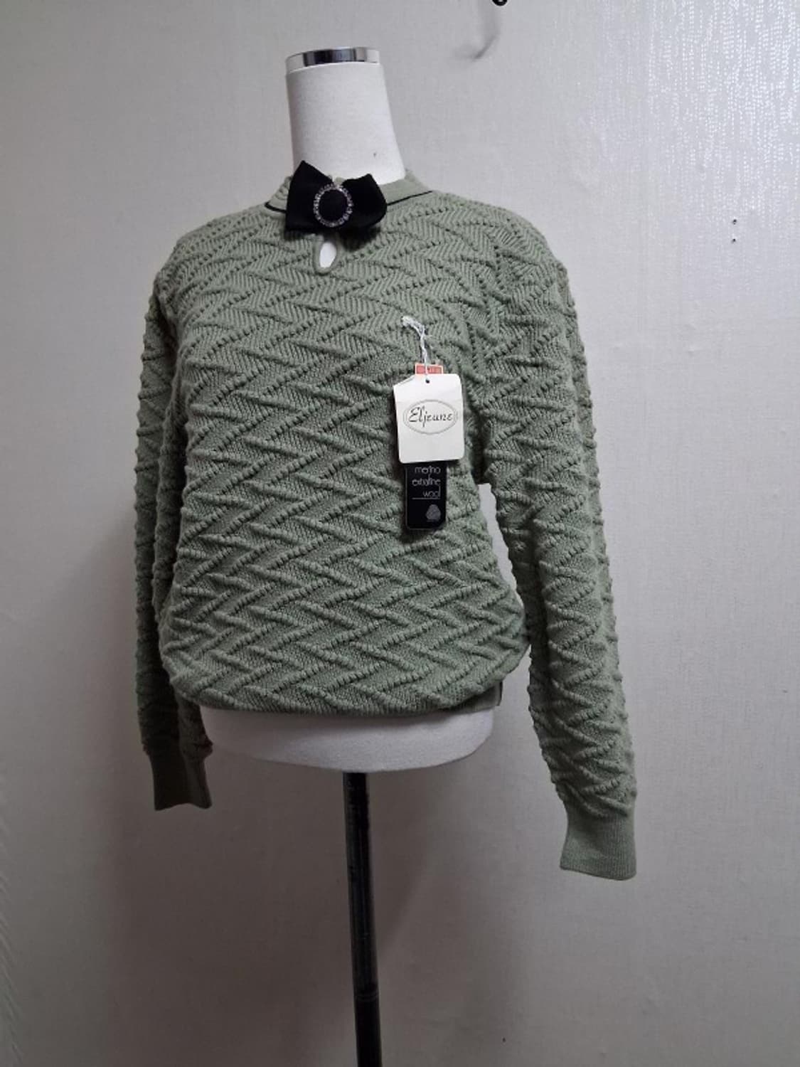 Elieune  엑스트라파인 메리노울 케이블울니트 가오리핏 66 새옷 상품이미지1