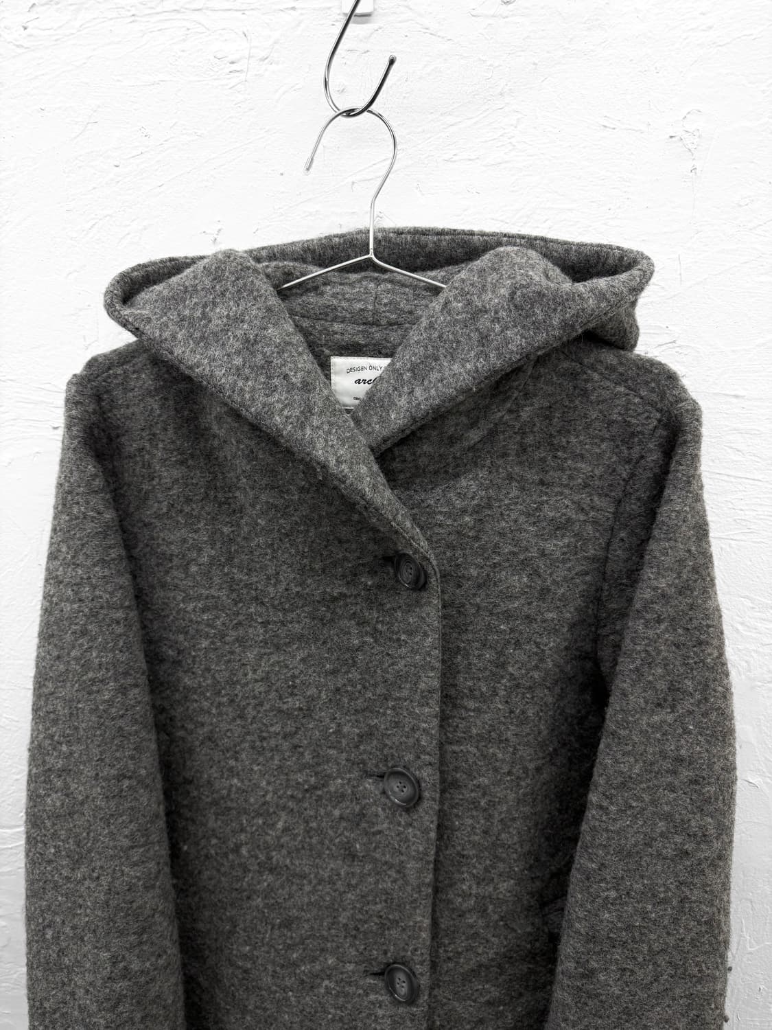 JPN 울 후드 코트 상품이미지2