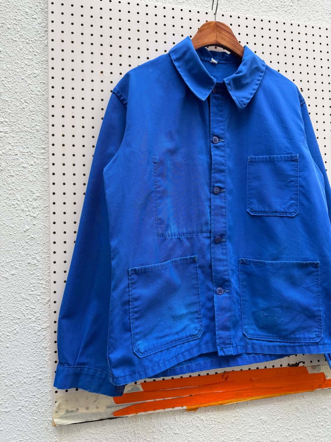 WASHED BLUE OLD VINTAGE FRENCH 프렌치워크자켓 상품이미지4