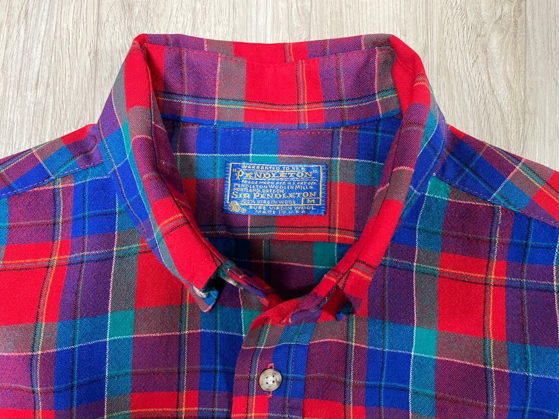 95) 70's 펜들턴 멀티체크 울 셔츠(데드스탁)RRL&LVC&폴로 상품이미지3