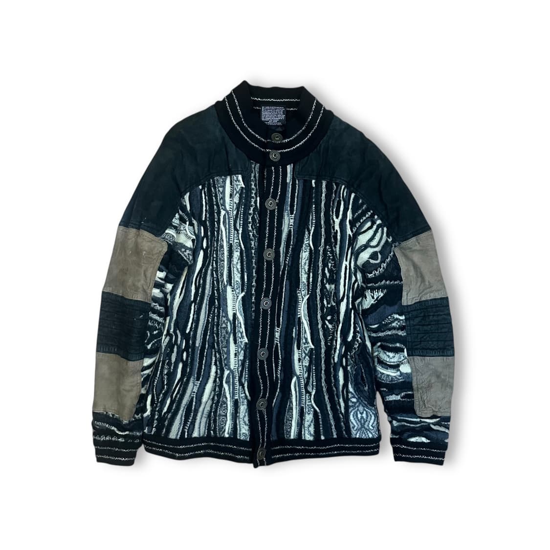 쿠지 스웨이드 케이블 가디건 상품이미지1