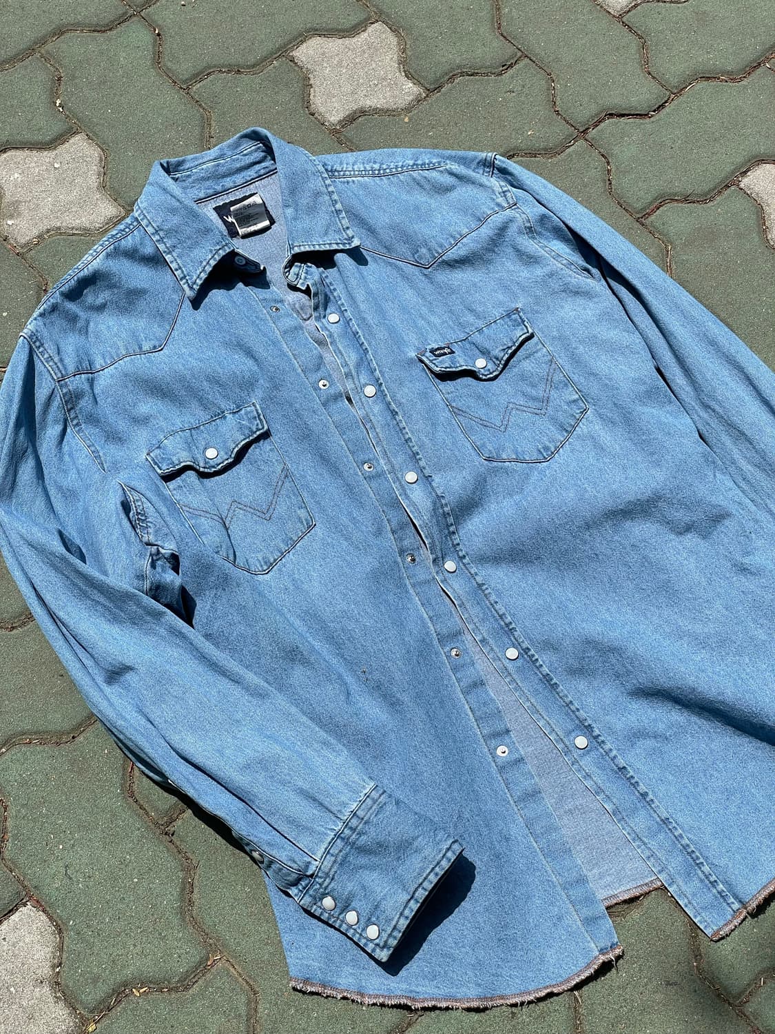 빈티지 랭글러 웨스턴 데님셔츠 xl 상품이미지2