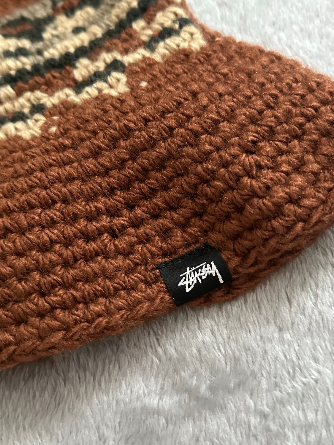 스투시 페어아일 버킷햇 브라운 상품이미지2