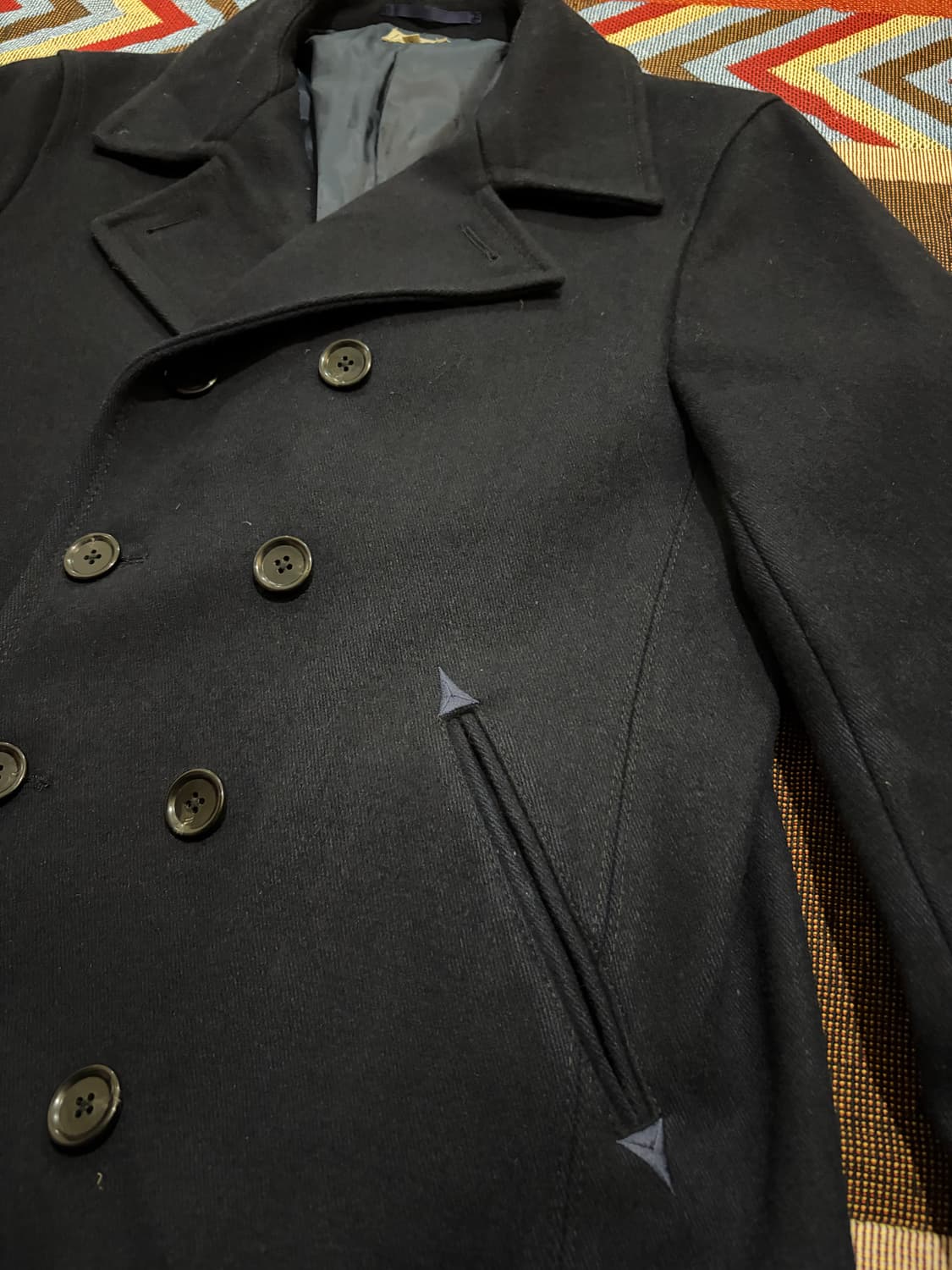 100) 유나이티드애로우즈 그린라벨릴렉싱 피코트 네이비 상품이미지4