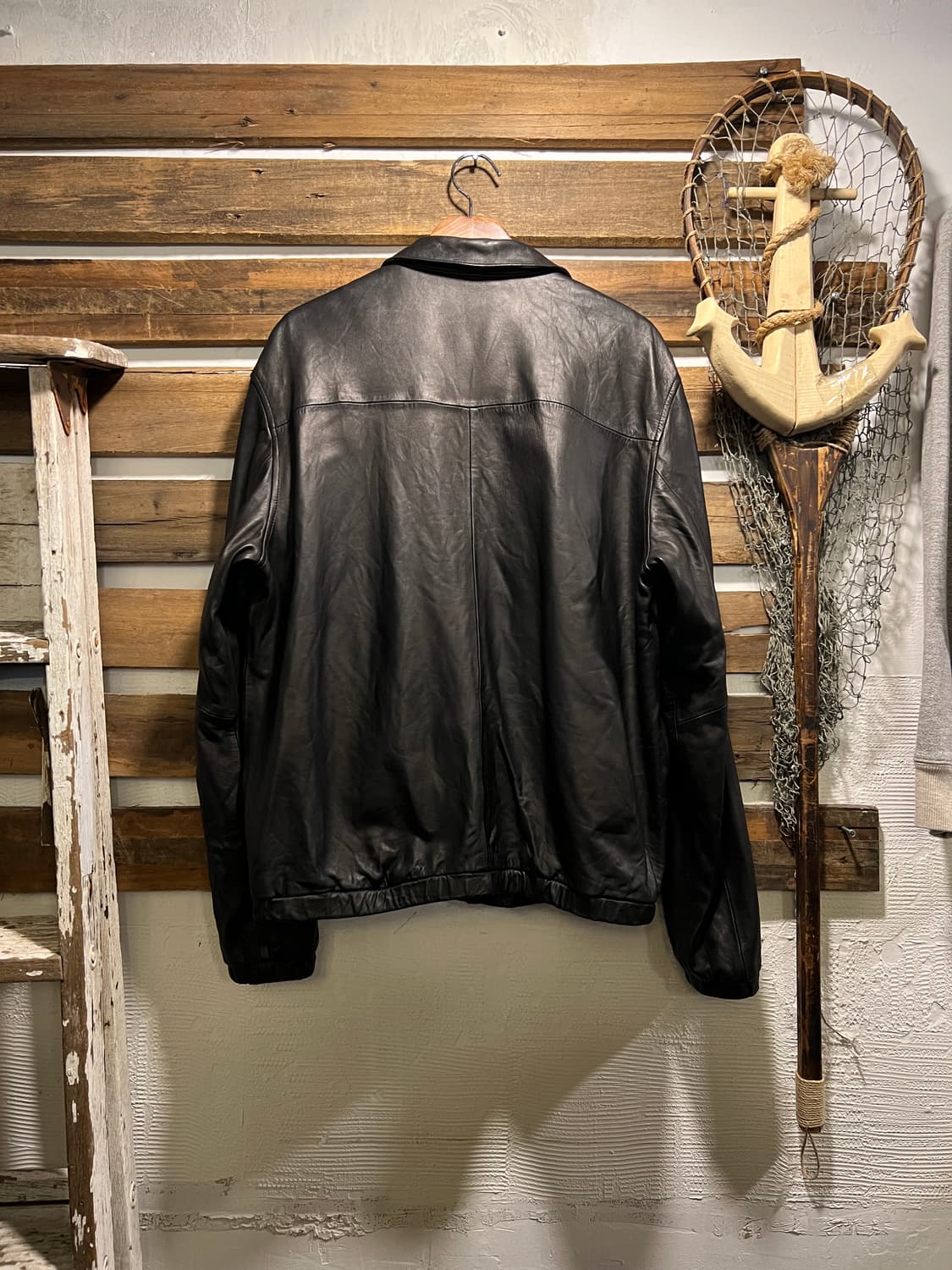 [L]폴로 랄프로렌 맥스웰 램스킨 블랙 레더 자켓 상품이미지7