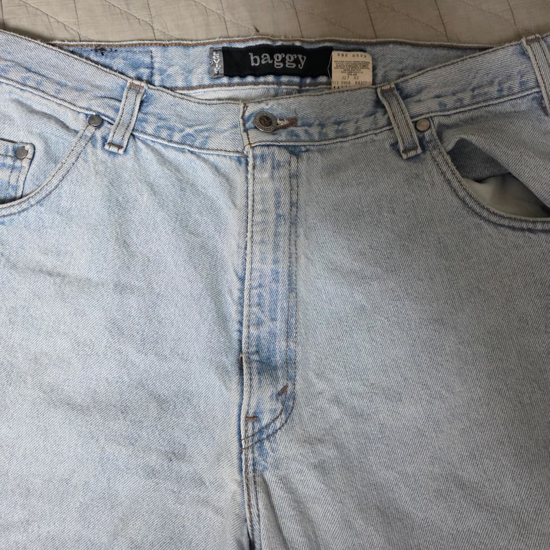 [38X32] 90s 빈티지 리바이스 실버탭 연청 배기핏 ver 라이트 상품이미지2