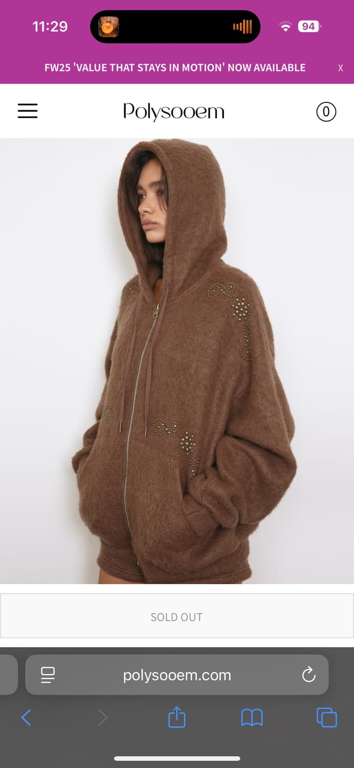 폴리수엠 오너먼트 스터드 후디 리미티드 에디션 상품이미지5