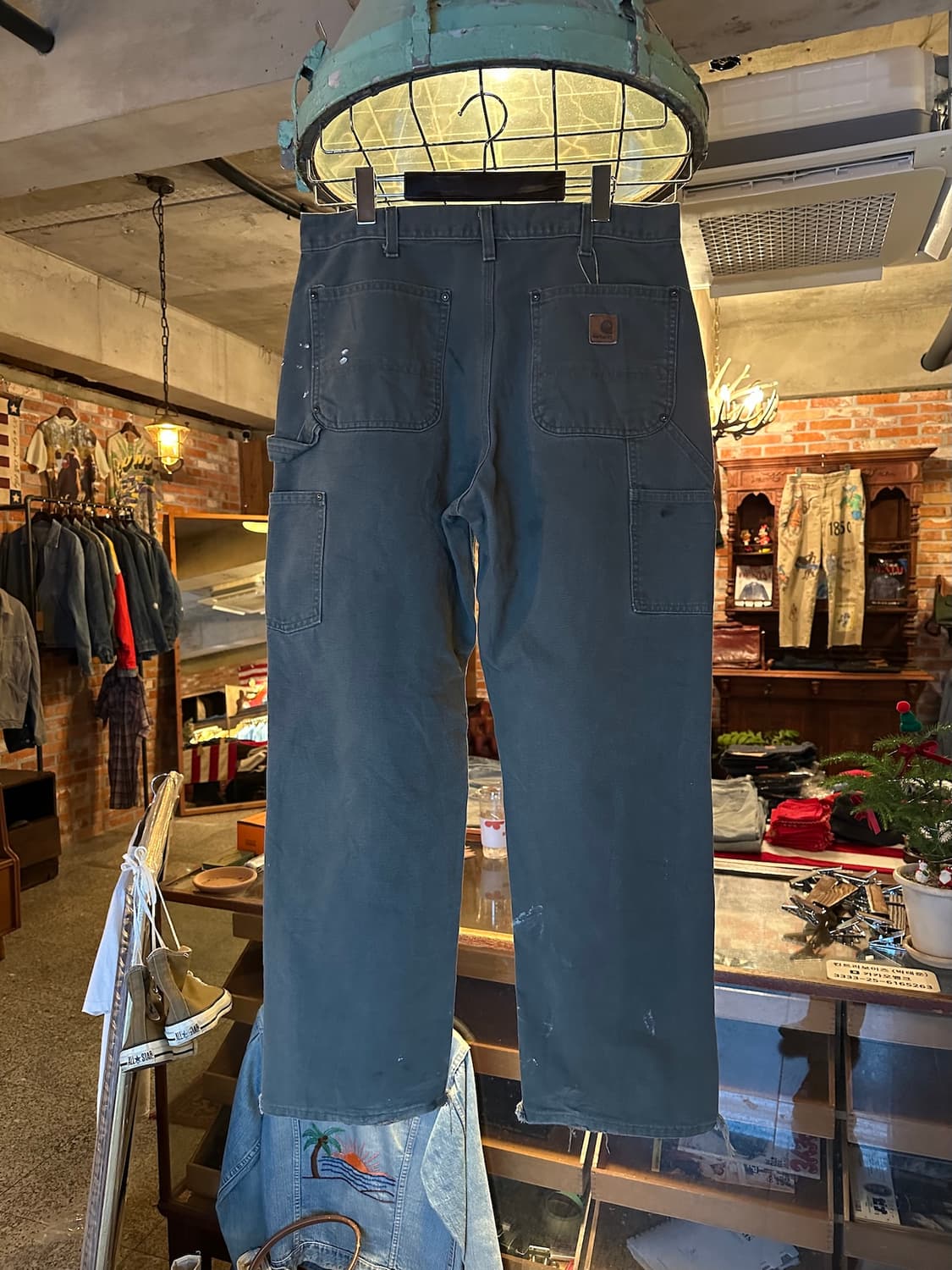 칼하트 MOS 모스그린 더블니 워크 팬츠 상품이미지4