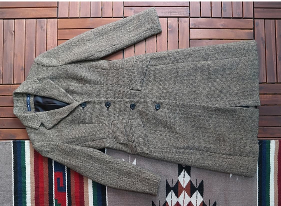 랄프로렌 양모,알파카 헤링본 롱 코트~우먼44~55 상품이미지2