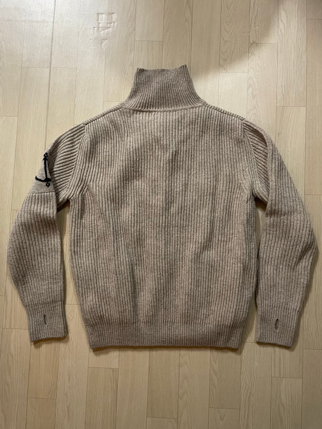 건지울른스 셔틀랜드 울 집업 가디건 - 베이지 상품이미지3