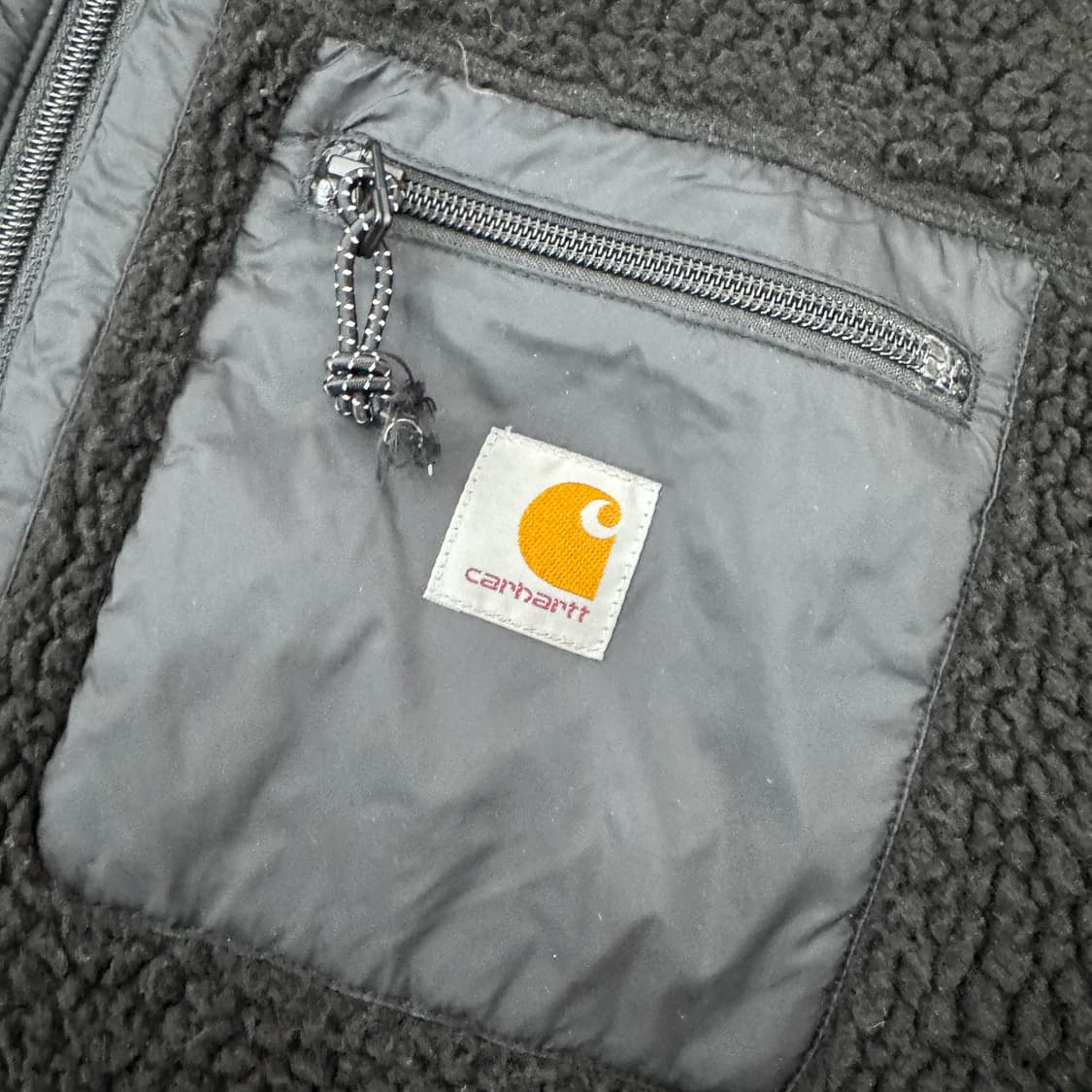 M(100) 칼하트 WIP 블랙 플리스 집업 자켓 상품이미지3