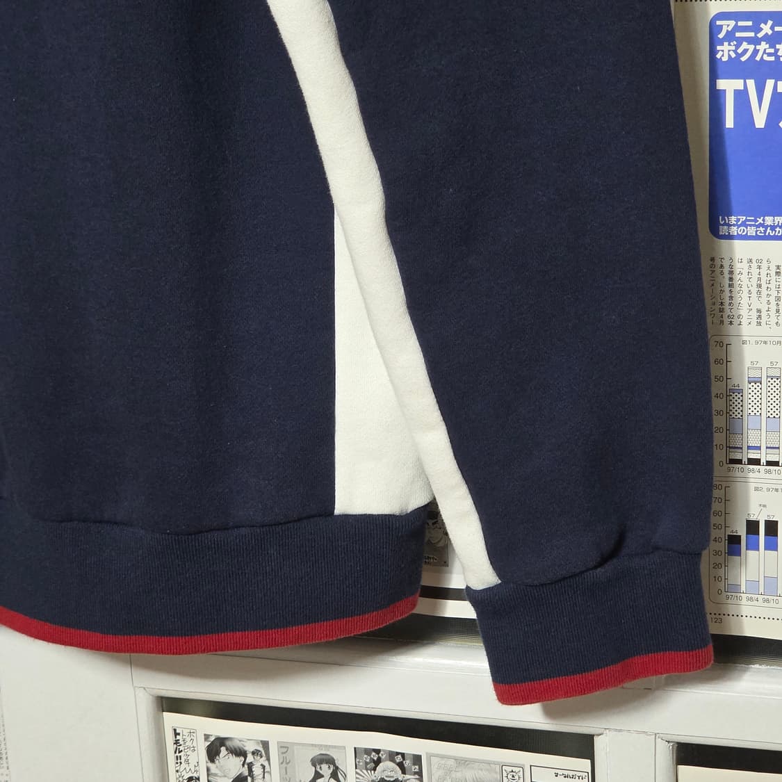 나이키 네이비 레드 배색 후드티 상품이미지7