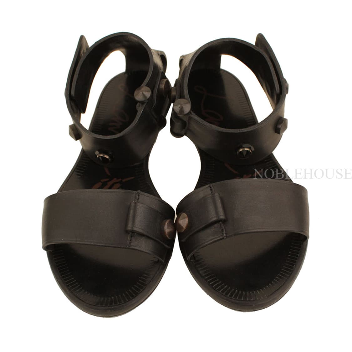 랑방 에떼 블랙 스터드 앵클스트랩 플랫샌들 36 상품이미지3