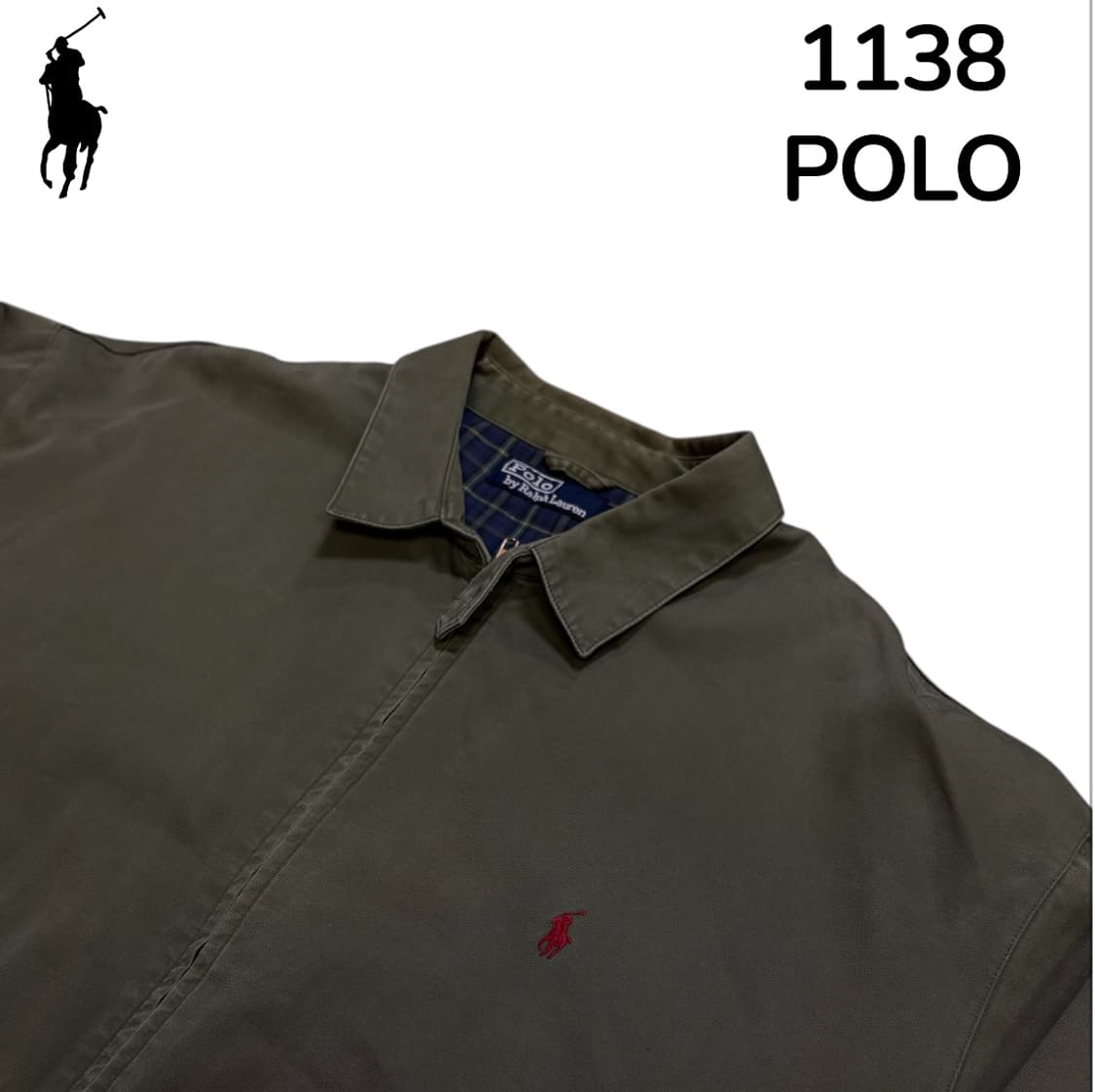 90s 폴로 랄프로렌 딥 브라운 레드포니 블루종 워크자켓 XL 상품이미지4