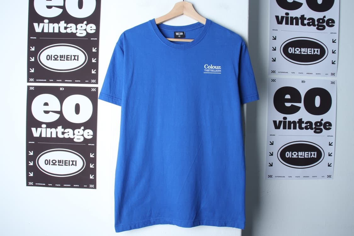 (M-XL) 트릴리온 반팔 티셔츠 백프린팅 블루 올드스쿨-H32045 상품이미지2