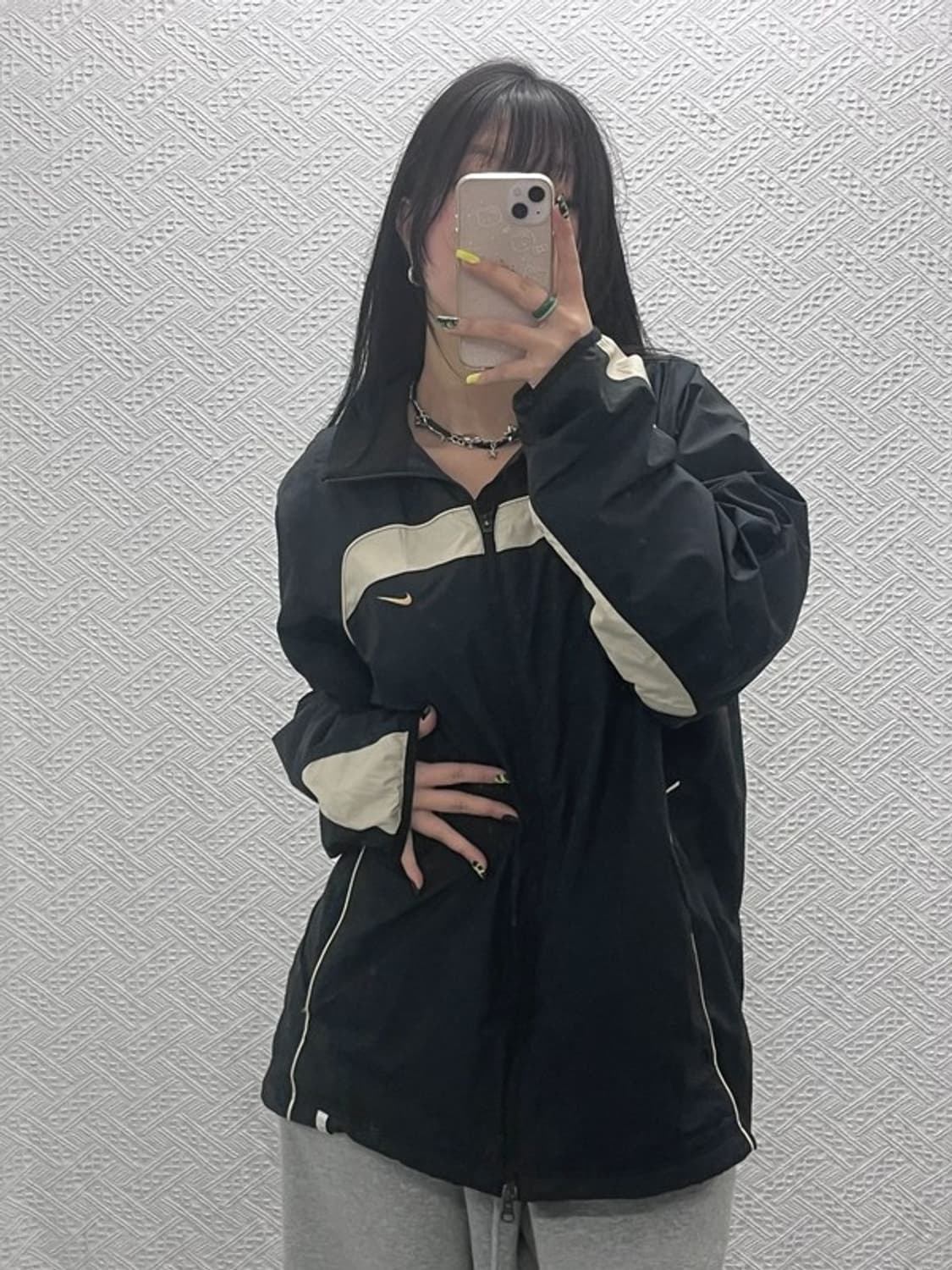 나이키 올드스쿨 레트로 00's 배색 바람막이 자켓 XL C07538 상품이미지2