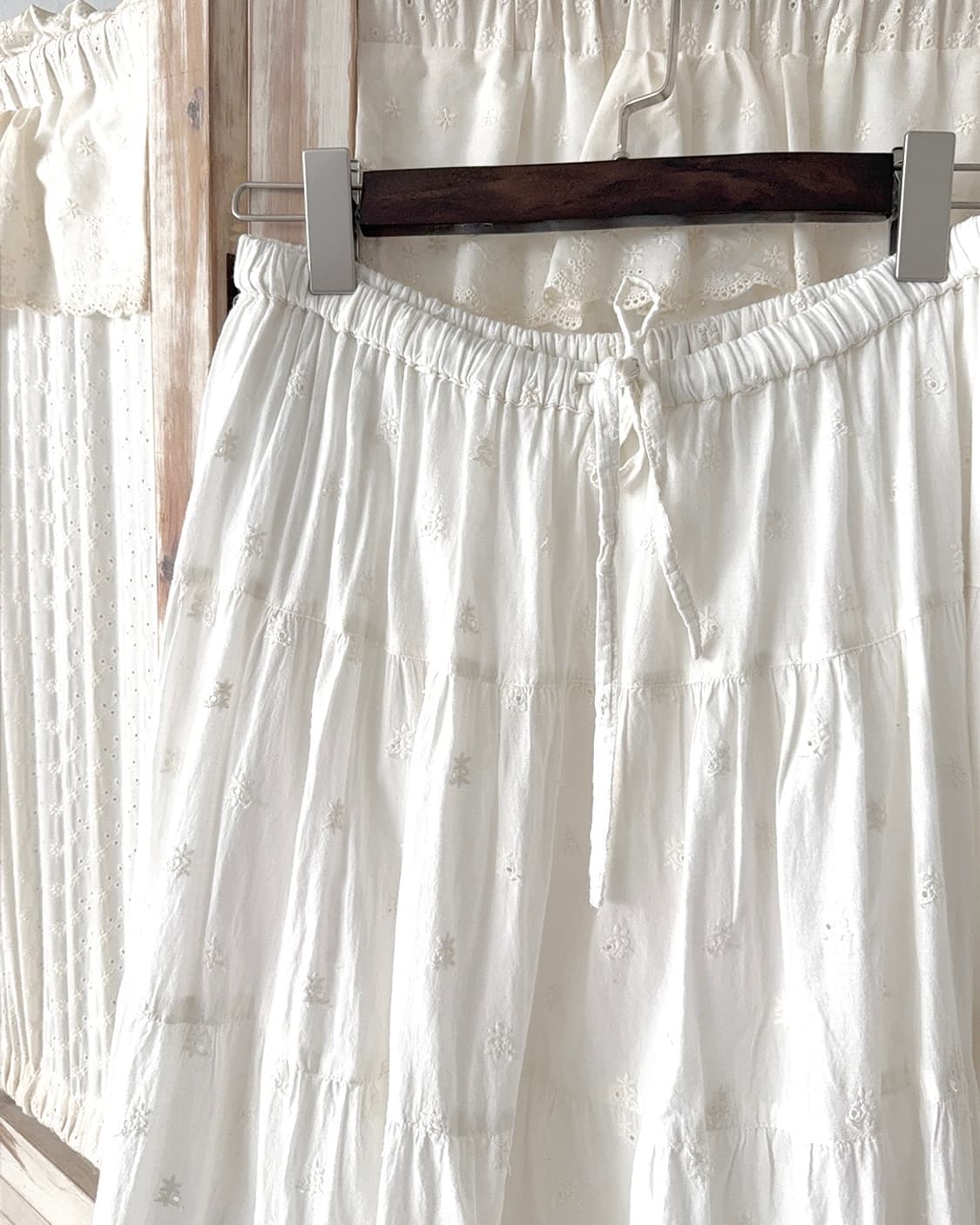 Axes Femme White Long Skirt 상품이미지7