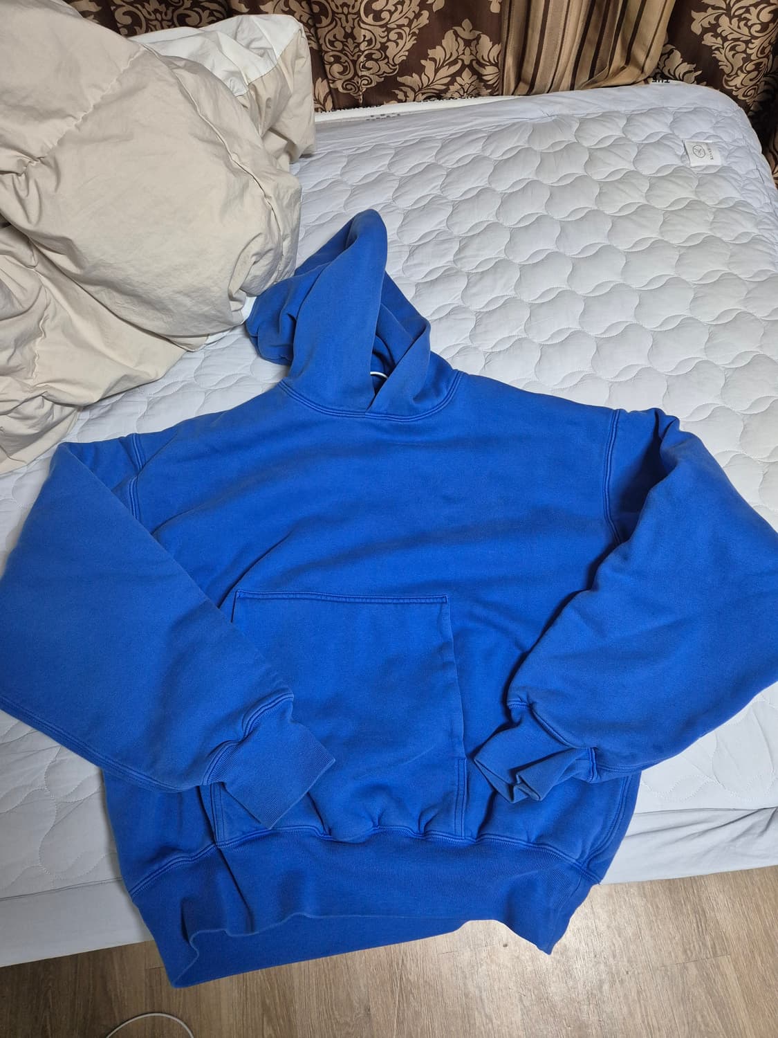 [L] 이지 갭 후드 블루 파랑색 yzy 칸예 상품이미지1