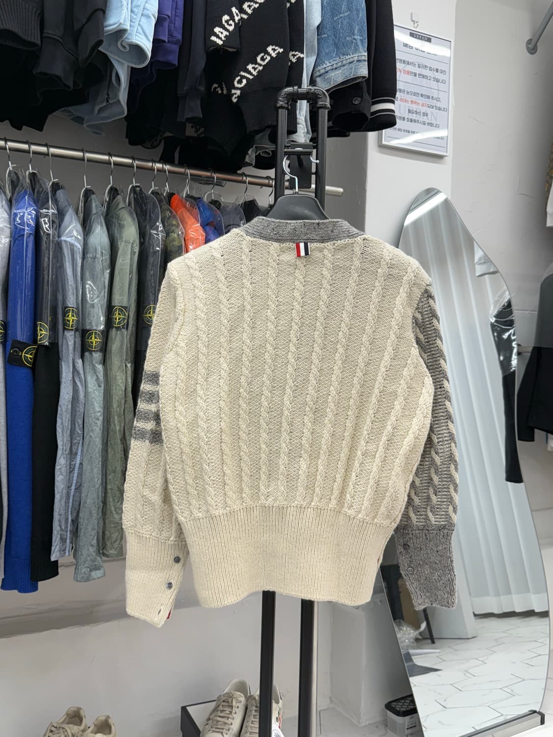 [3] 톰브라운 펀믹스 도네갈 케이블 가디건 상품이미지2