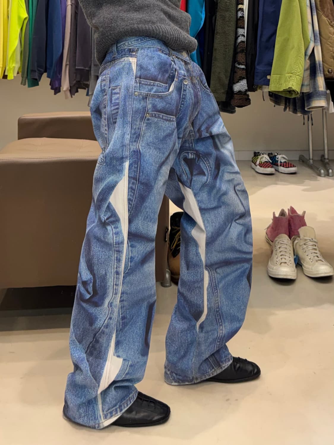 타이핑미스테이크 디지털 프린팅 데님 팬츠 상품이미지3