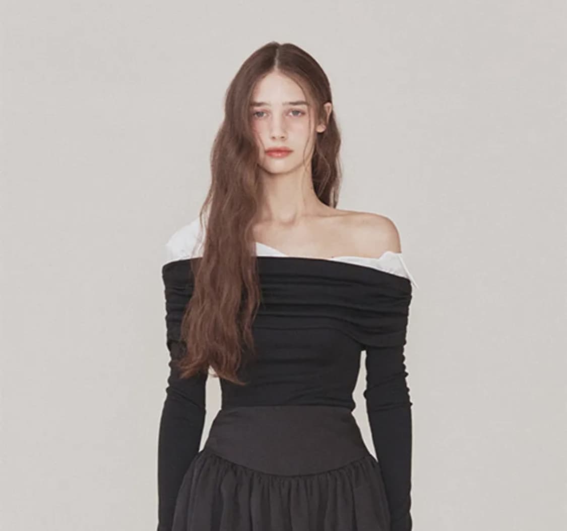 낫유어로즈 릴리탑 블랙 lily top 상품이미지1