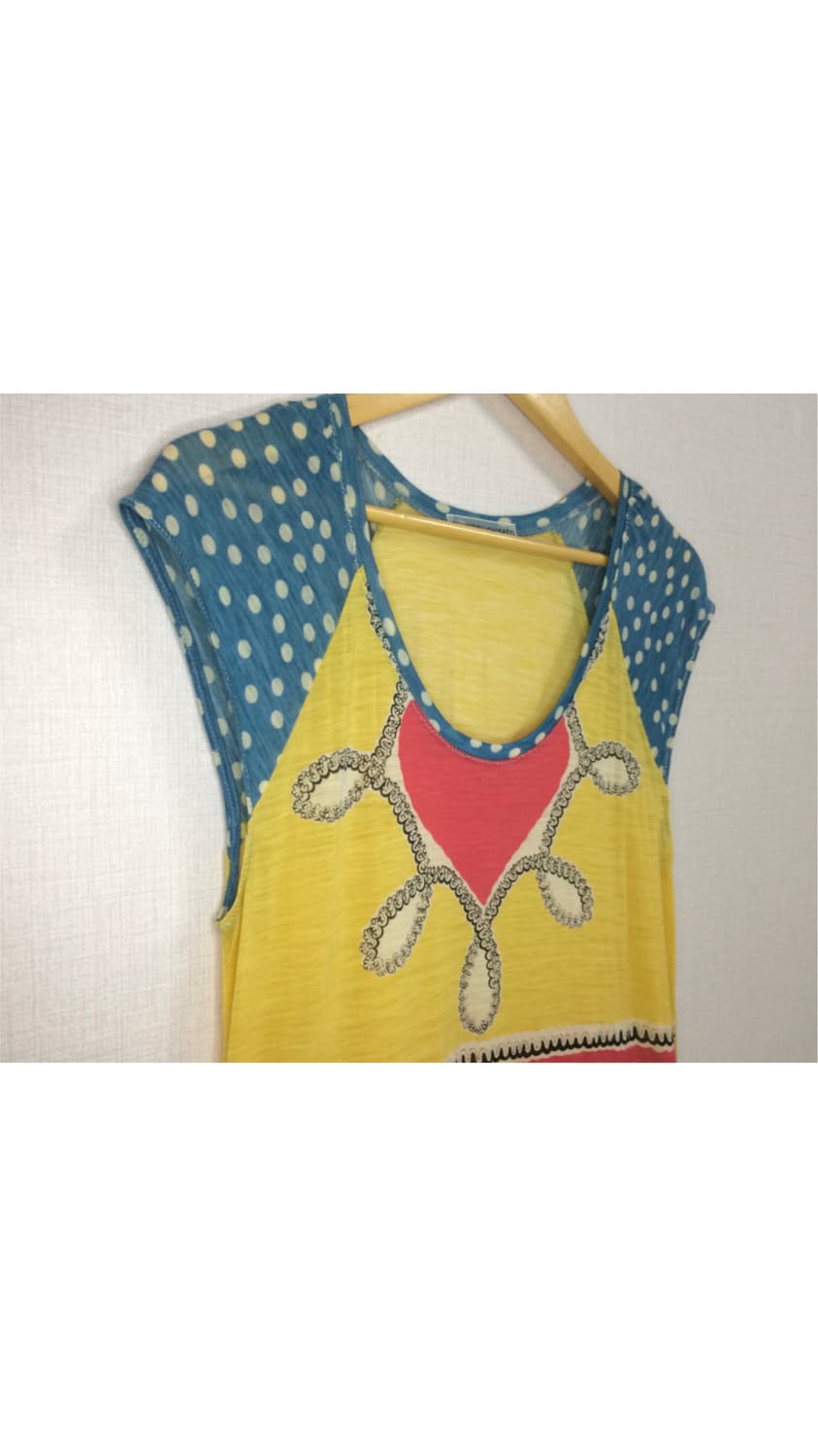 츠모리 치사토 에스닉 프린팅 도트 땡땡이 원피스 상품이미지4