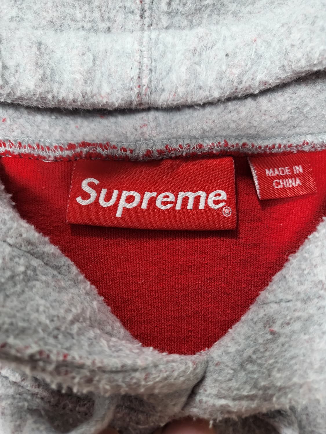 [2XL,XXL]슈프림 인사이드 아웃 박스로고 후드 스웨트셔츠 그레이 상품이미지5