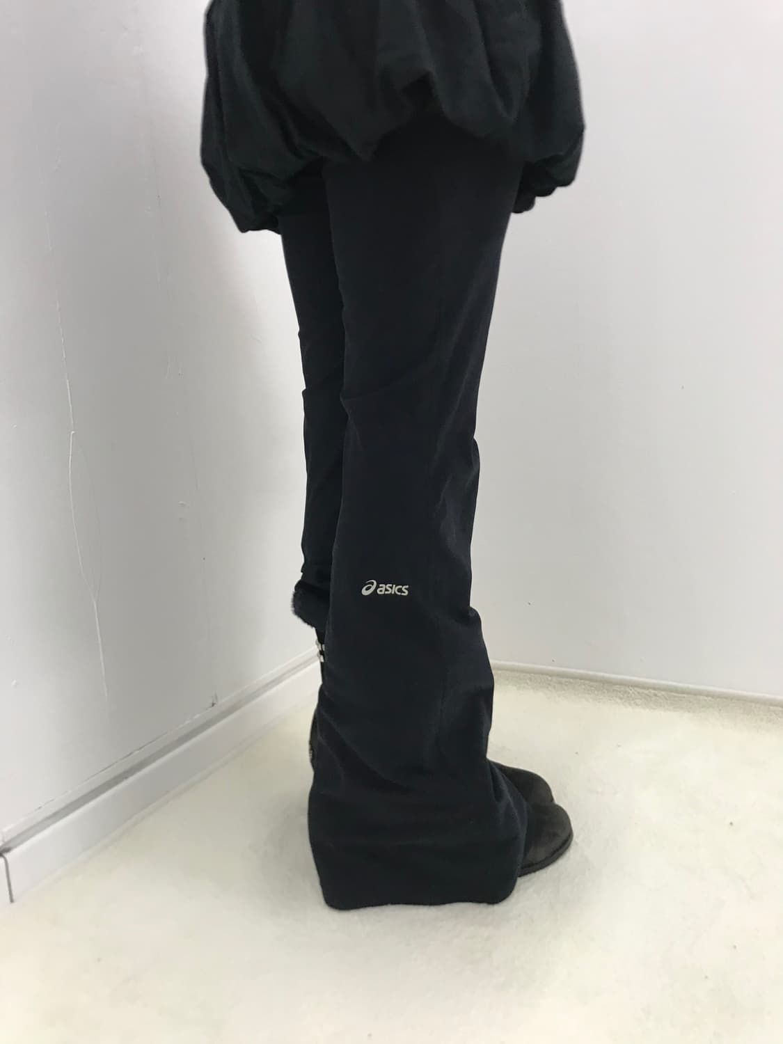 Asics navy patch&logo bootscut leggings 상품이미지2