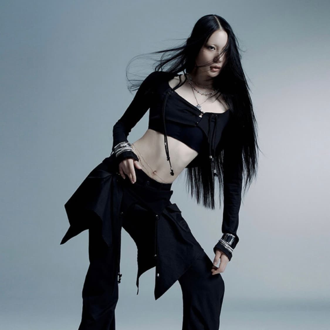 카시코 후디드 볼레로 가디건 블랙 (새상품) 상품이미지1