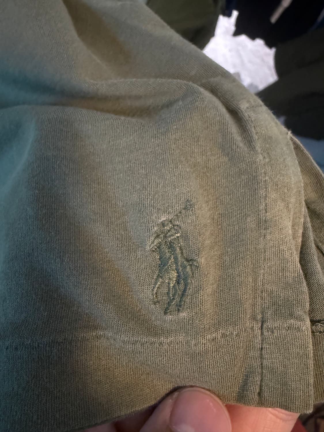 90s Polo Ralph Lauren Olive Pocket shirt 상품이미지5