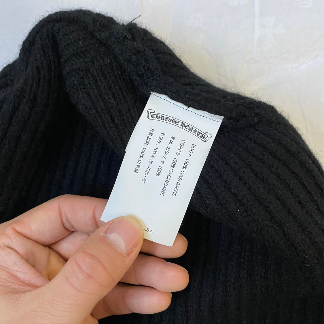 [Free] 크롬하츠 빅 대디 캐시미어 비니 블랙 상품이미지5