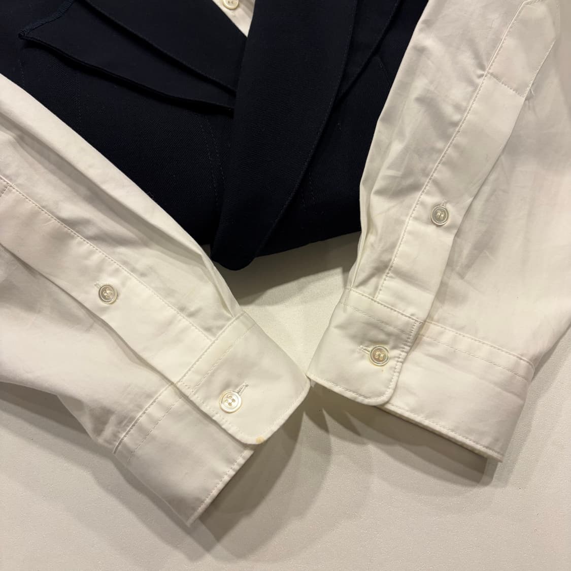 [M] 준야 와타나베 꼼데가르송 블랙 베스트 디테일 셔츠 B333 상품이미지8