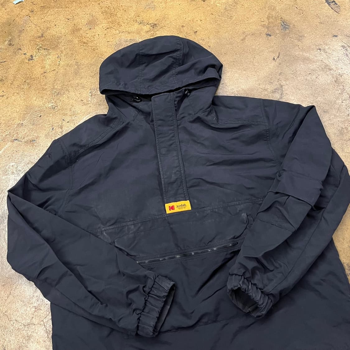 [정품/L] 코닥 아노락 후드 바람막이 반집업 블랙 점퍼 b15 상품이미지1