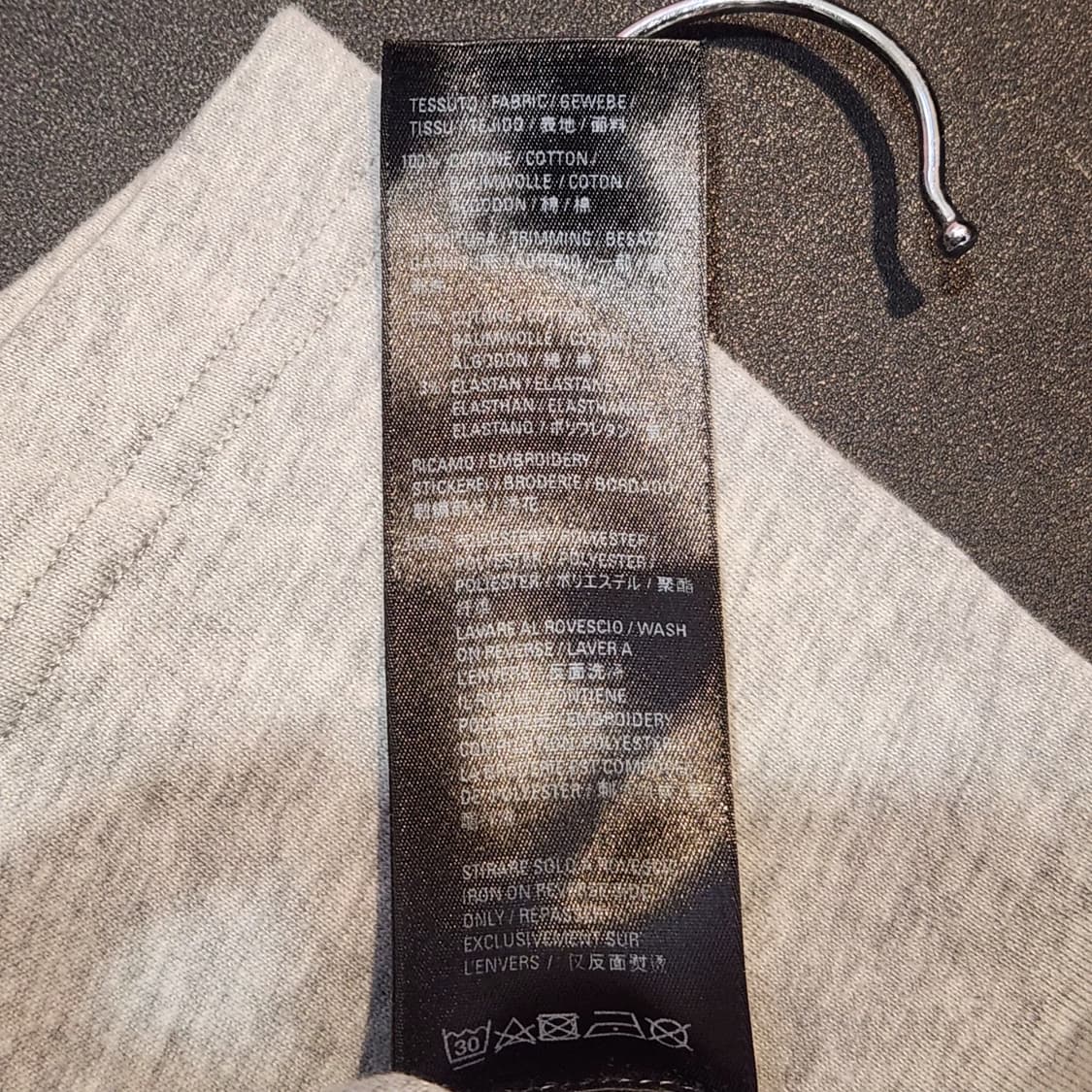 발렌시아가 웨이브로고 반팔 티셔츠 그레이 (L) 상품이미지4