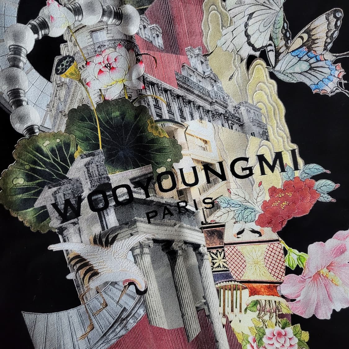 [새상품/풀구성]25FW 우영미 시티 백로고 반팔티 48사이즈 블랙 상품이미지4